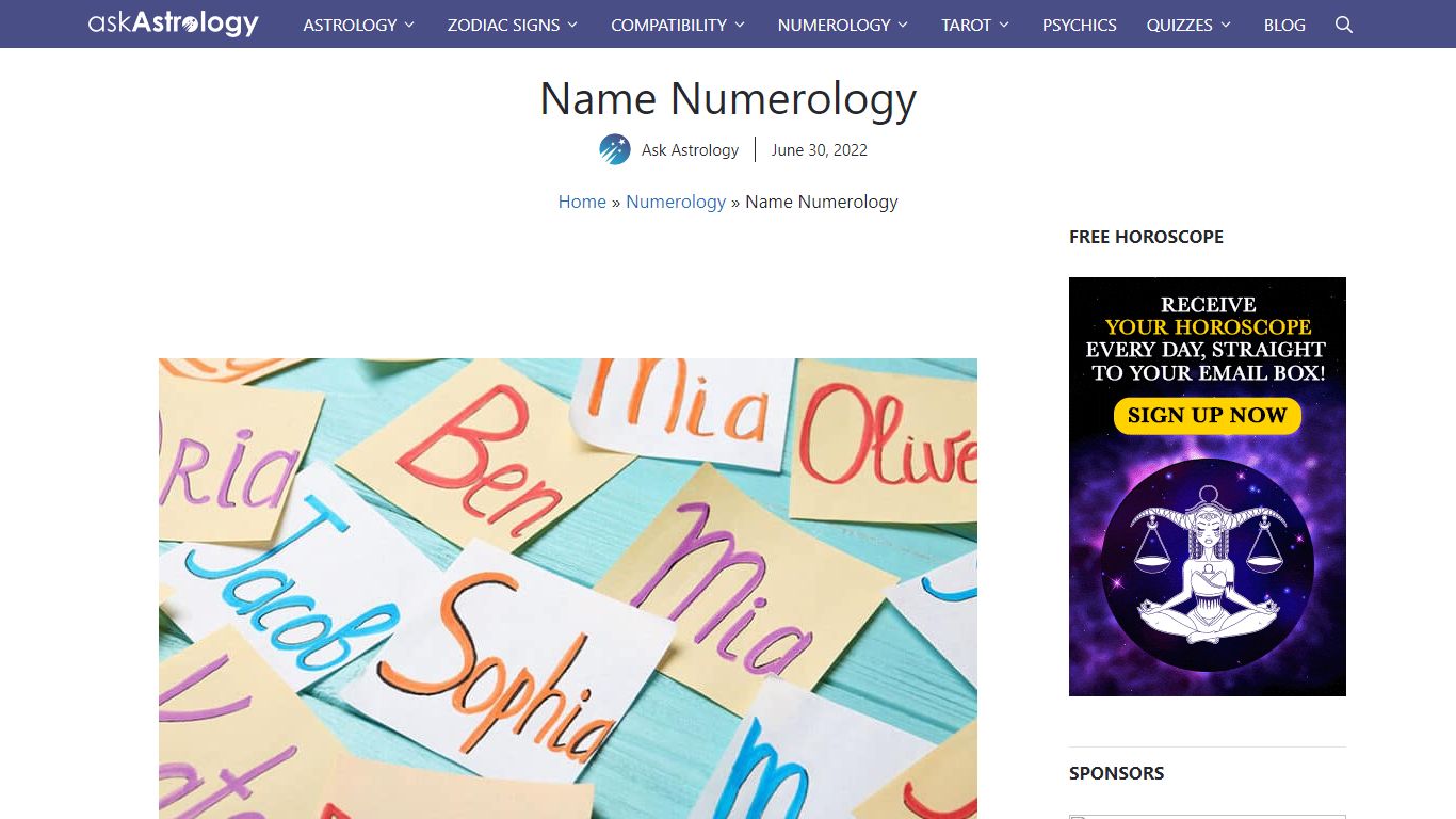 Name Numerology Calculator and Number Meanings - askAstrology